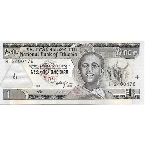 1998/2006 - Etiopia PIC 46d billete 1 Birr S/C
