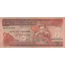1976 - Ethiopia Pic 32b 10 Birr  banknote