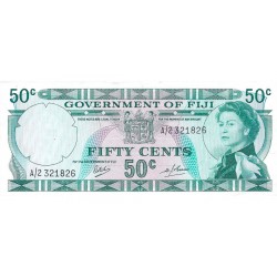 1969 - Fiji Islands P58a 50 Cents banknote