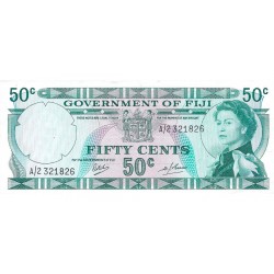 1969 - Fiji Islands P58a 50 Cents banknote