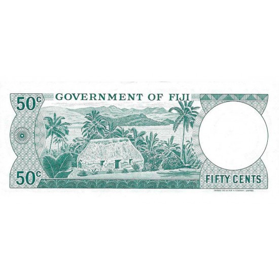 1969 - Fiji Islands P58a 50 Cents banknote 1969 - Fiji Islands P58a 50 Cents banknote