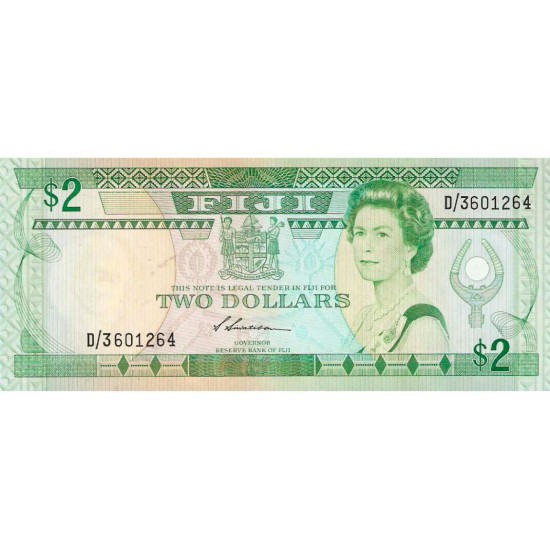 1988 - Fiji Islands P87a 2 Dollars banknote 1988 - Fiji Islands P87a 2 Dollars banknote
