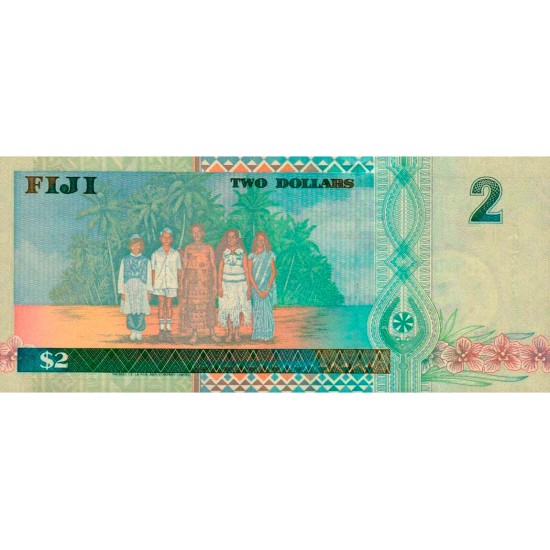 1996 - Fiji Islands P96b 2 Dollars banknote 1996 - Fiji Islands P96b 2 Dollars banknote