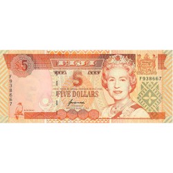 1995 - Fiji Islands P97a 5 Dollars banknote