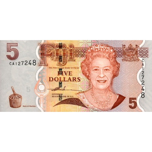 2007 - Fiji Islands Pic 110a 5 Dollars banknote