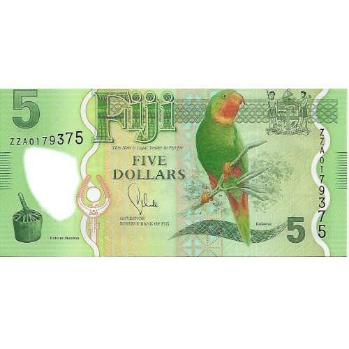 2013 - Fiji Islands P115r 5 Dollars banknote