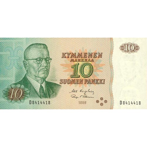 1980 - Finland Pic 111   10 Marcs banknote