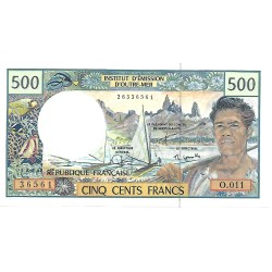 1992 - Francia Territorial del Pacífico PIC 1e billete de 500 Francos S/C 1992 - Francia Territorial del Pacífico PIC 1e billete de 500 Francos S/C