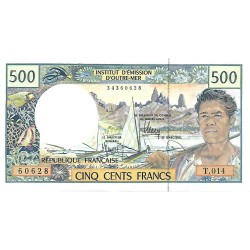 1992 - Francia Territorial del Pacífico PIC 1g billete de 500 Francos S/C 1992 - Francia Territorial del Pacífico PIC 1g billete de 500 Francos S/C