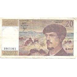 1983 - France PIC 151a 20 Francs banknote F 1983 - France PIC 151a 20 Francs banknote F