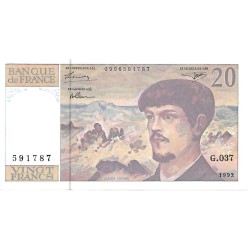 1992 - Francia PIC 151f billete de 20 Francos S/C 1992 - Francia PIC 151f billete de 20 Francos S/C