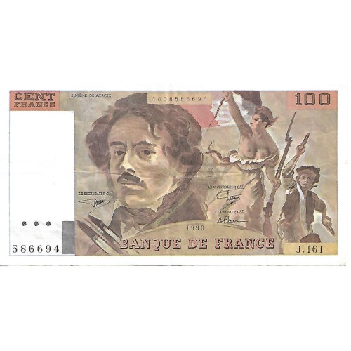 1990 - France PIC 154e 100 Francs  banknote VF
