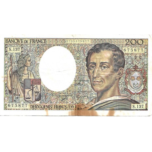 1992 - France PIC 155e 200 Francs banknote F