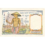 1949 - French Indochina   PIC  54  d    1 Piastra AU Banknote