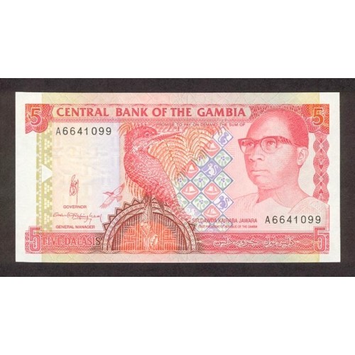 1991/95 -  Gambia PIC 12a   5 Dalasis f10  banknote