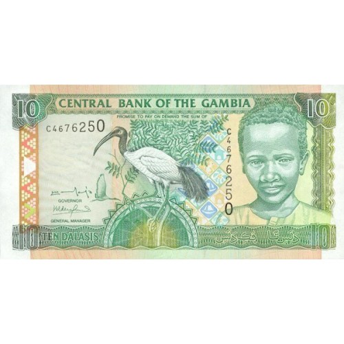2001/05 -  Gambia PIC 21a 10 Dalasis S13 banknote UNC