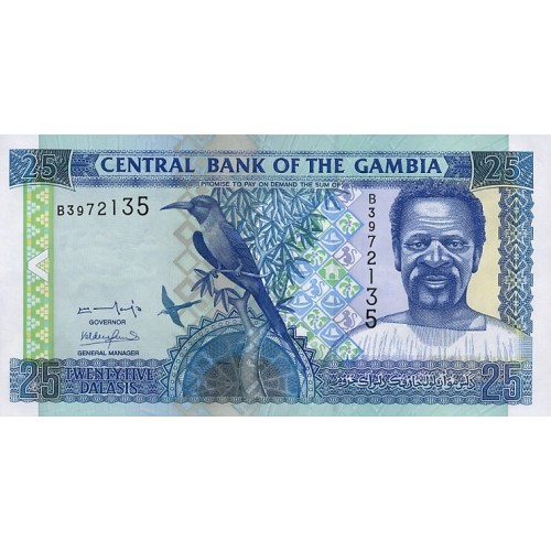 2001/05 -  Gambia PIC 22a  25 Dalasis f13  banknote