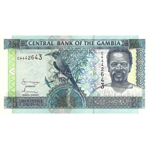 2001/05 -  Gambia pic 22c  billete de   25 Dalasis  f15