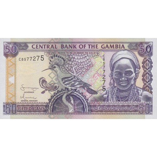 2001/05 -  Gambia pic 23c  billete de   50 Dalasis  f15