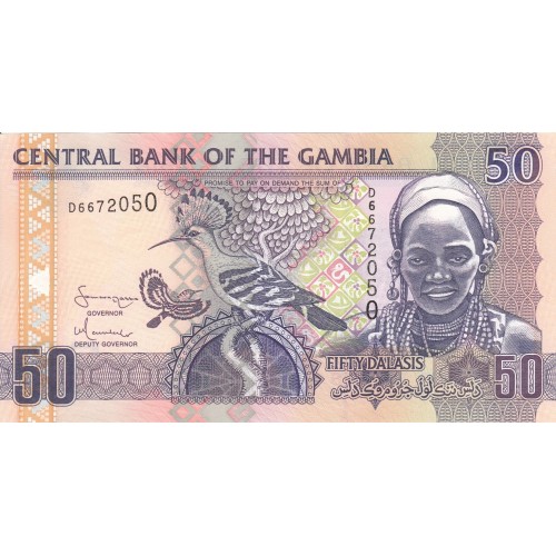 2006 -  Gambia PIC 28a  50 Dalasis f15  banknote