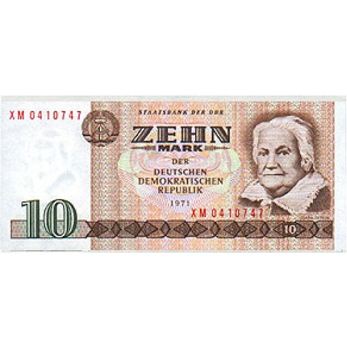 1971 - Germany D. Rep. Pic 28a 10 Marks banknote