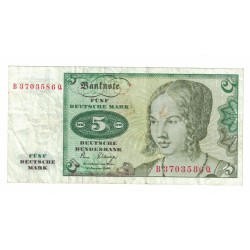 1980 - German Fed .Rep.PIC 30b 5 Marks VF banknote