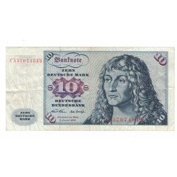 1980 - German Fed .Rep.PIC 31a 10 Marks VF banknote