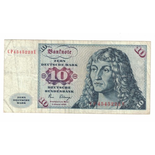 1980 -  Alemania Rep.Federal PIC 31c billete de 10 Marcos BC