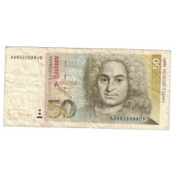 1996 -  Alemania Rep.Federal PIC 45 billete de 50 Marcos BC
