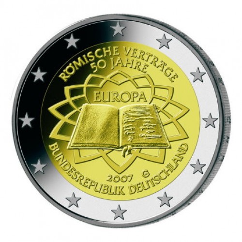 2007 - Germany 2€ commemorative Coin 50th anniversary of the Treaty of Rome ( J )