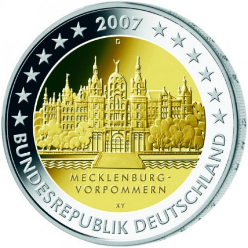 2007 - Germany 2€ commemorative Coin Mecklemburgo Vorpommern ( J )