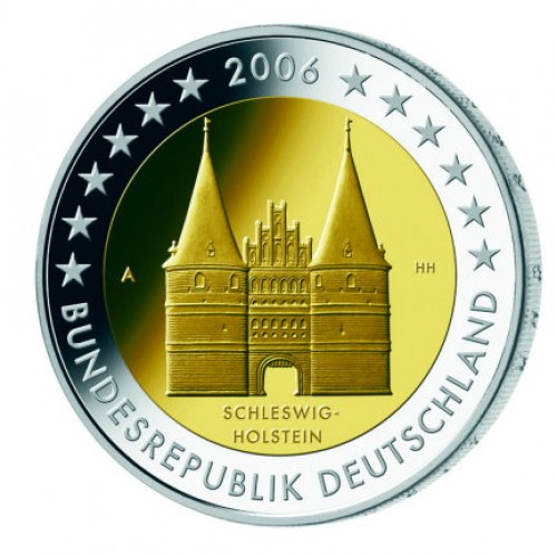 2006 - Alemania Moneda 2€ conmemorativa Holstentor Hein ( J )