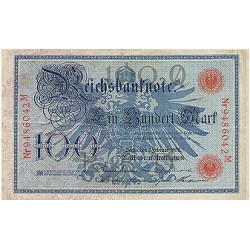 1908 - Germany   Pic 33a            100 Marks  banknote