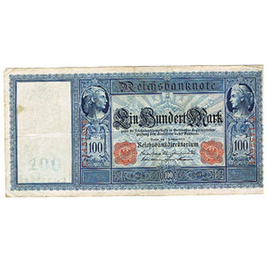 1908 - Germany Pic 35 100 Marks VF banknote 1908 - Germany Pic 35 100 Marks VF banknote