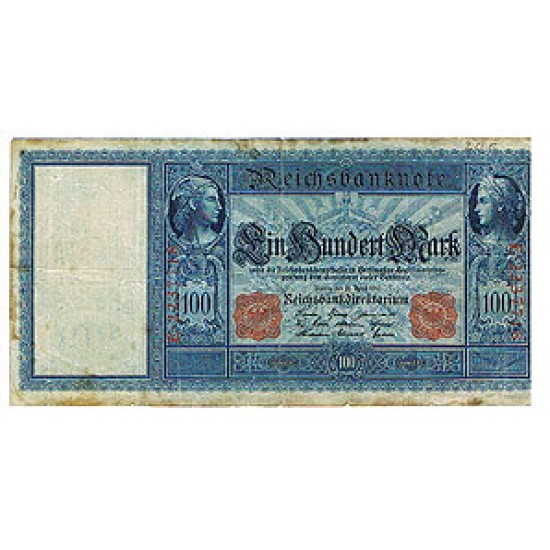 1910 - Germany Pic 43 red # 100 Marks banknote 1910 - Germany Pic 43 red # 100 Marks banknote
