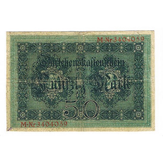 1914 - Germany Pic 49b 50 Marks F banknote 1914 - Germany Pic 49b 50 Marks F banknote