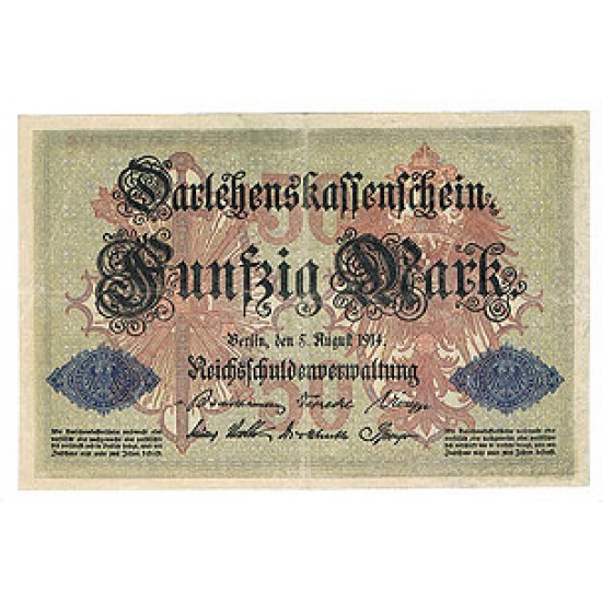 1914 - Germany Pic 49b 50 Marks VF banknote 1914 - Germany Pic 49b 50 Marks VF banknote