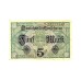1917 - Alemania PIC 56b billete de 5 Marcos