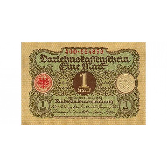 1920 - Germany PIC 58 1 Mark banknote 1920 - Germany PIC 58 1 Mark banknote