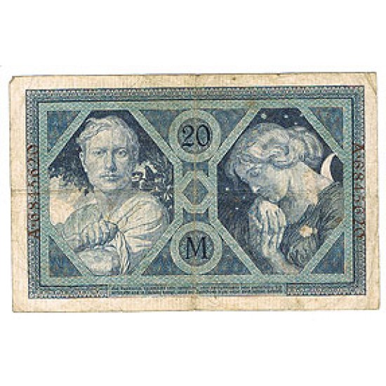 1915 - Germany Pic 63 20 Marks FF banknote 1915 - Germany Pic 63 20 Marks FF banknote