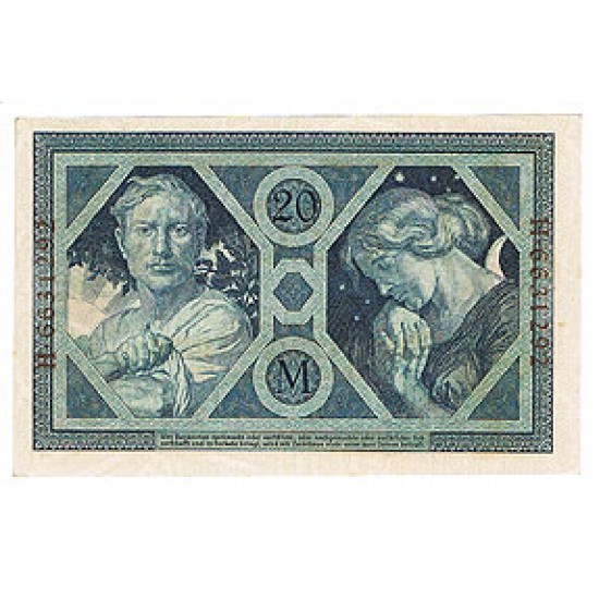 1915 - Germany Pic 63 20 Marks banknote 1915 - Germany Pic 63 20 Marks banknote