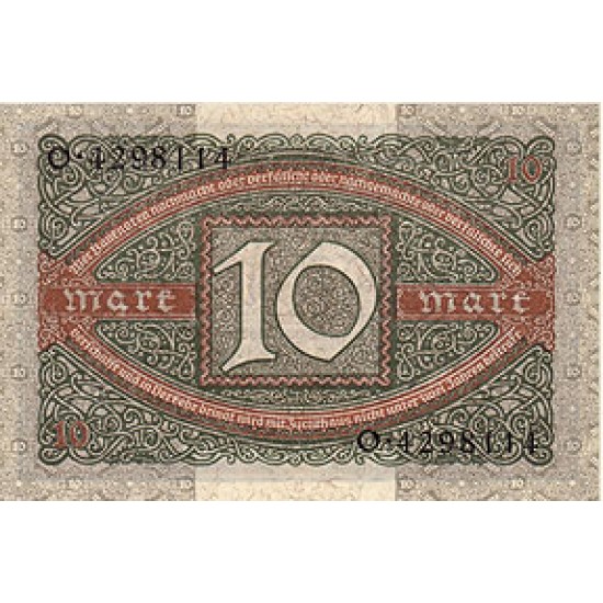1920 - Germany PIC 67a 10 Marks banknote 1920 - Germany PIC 67a 10 Marks banknote