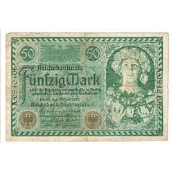 1920 - Alemania PIC 68 billete de 50 Marcos S/C
