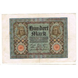 1920 - Germany PIC 69a 100 Marks UNC banknote