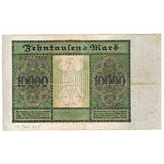 1922 - Germany PIC 71 10.000 Marks VF banknote 1922 - Germany PIC 71 10.000 Marks VF banknote