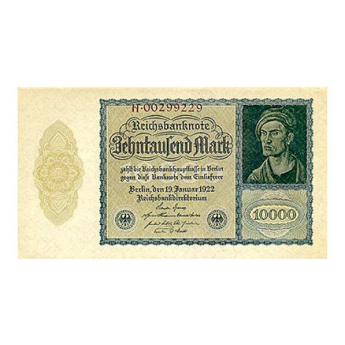 1922 - Germany Pic 72   10.000 Marks  banknote