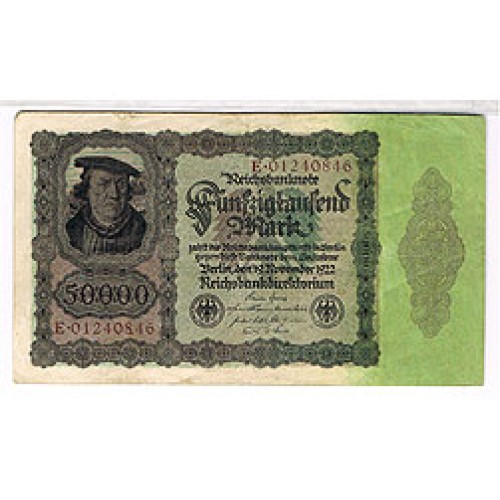 1922 - Alemania PIC 79   billete de  50.000 Marcos MBC
