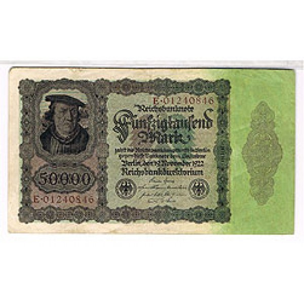 1922 - Germany PIC 79   50.000 Marks F banknote