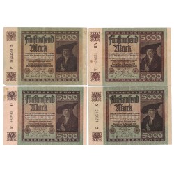 1922 - Alemania PIC 81 billete de 5.000 Marcos MBC