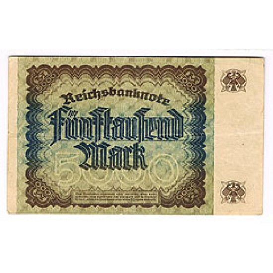 1922 - Germany Pic 81 5.000 Marks VF banknote 1922 - Germany Pic 81 5.000 Marks VF banknote